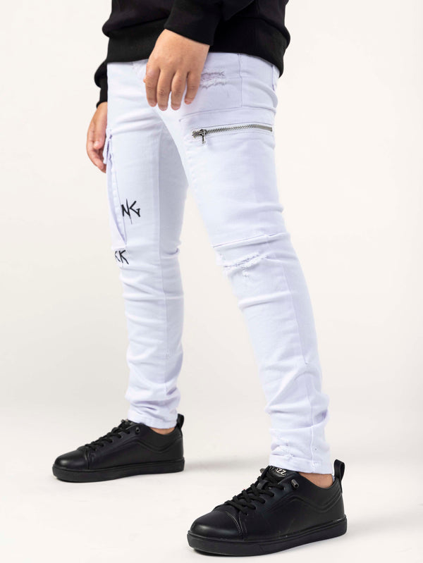 ג'ינס הדפס כיתוב