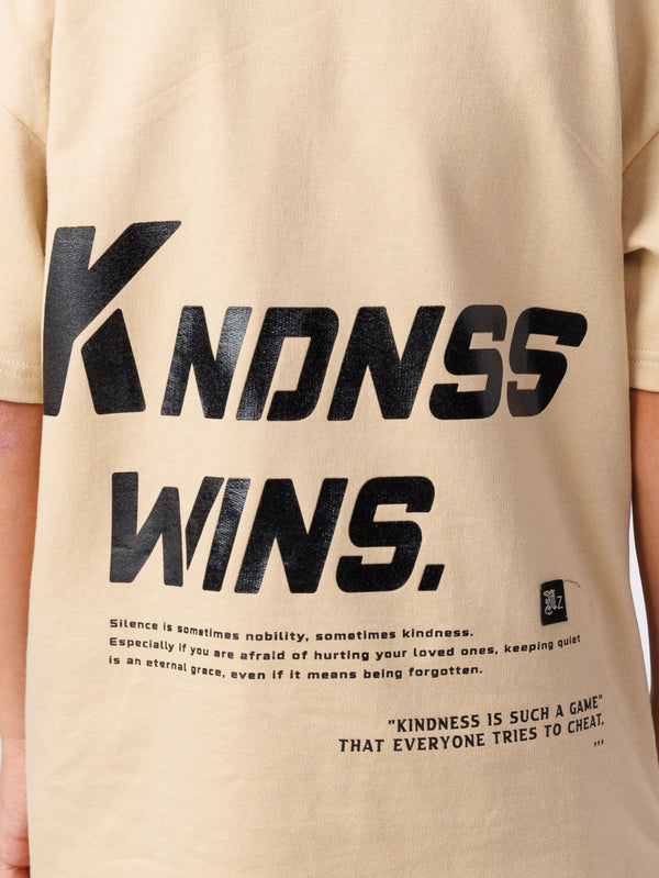 טי שירט אוברסייז לילד KNDNSS WINS