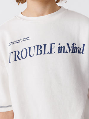 חולצת טישירט לילד TROUBLE IN MIND