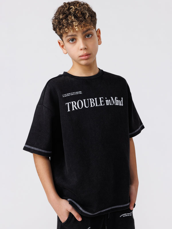 חולצת טישירט לילד TROUBLE IN MIND