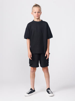 חולצה קצרה סריג לילד Black Studios