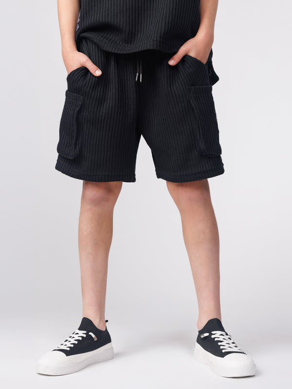 מכנסיים קצרים סריג לילד Black Studios