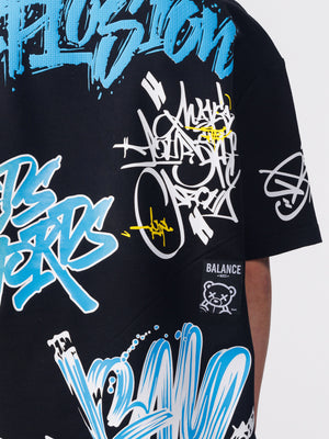 חולצת טי שירט לילד בסגנון גרפיטי