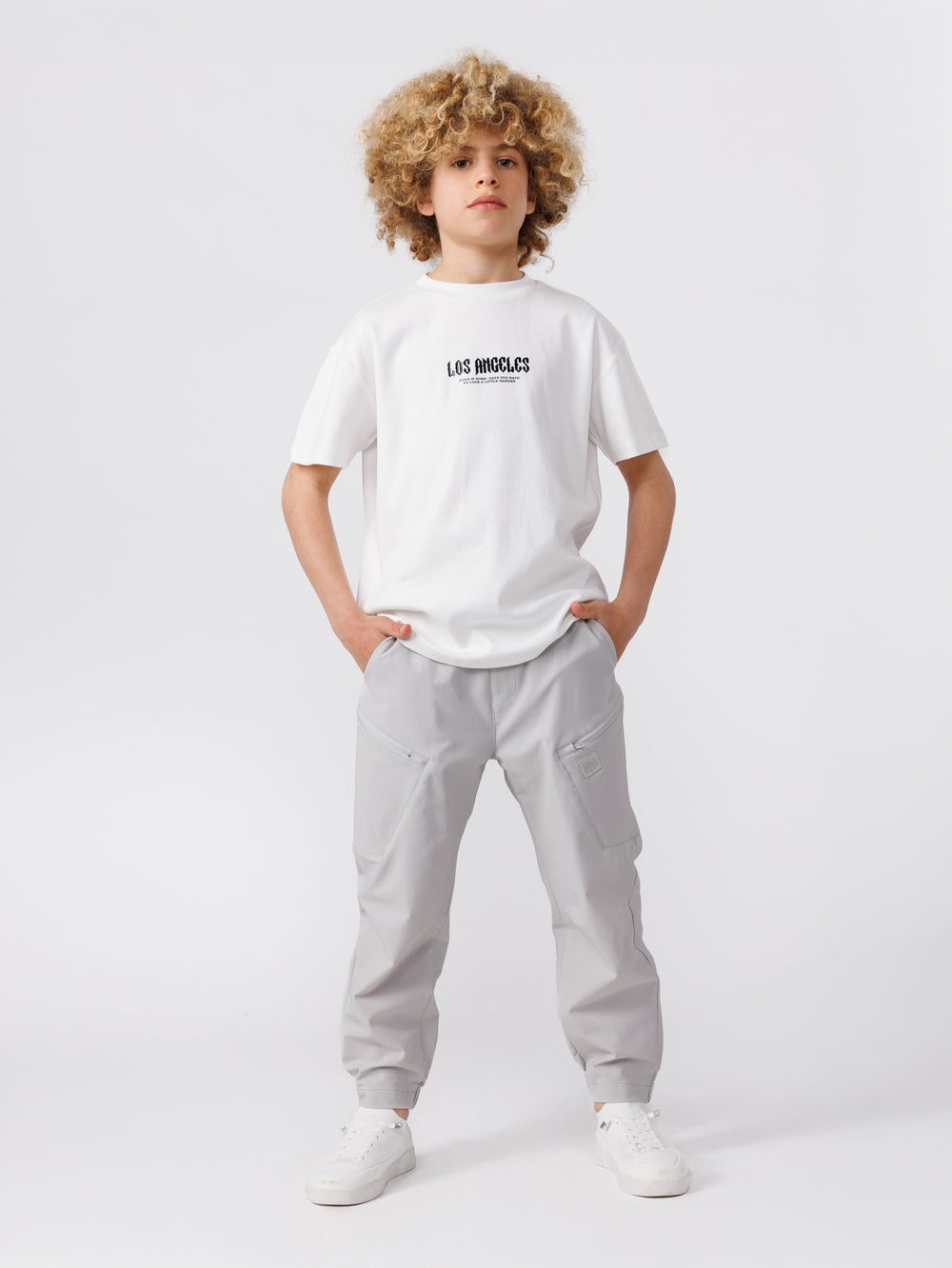 מכנסי דגמ"ח לילד SILVER & WHITE