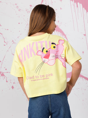 טי שירט קצרה לילדה PINK PANTHER