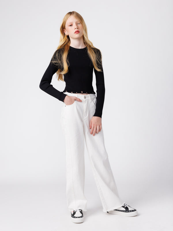 מכנסי ג''ינס ארוכים לילדה