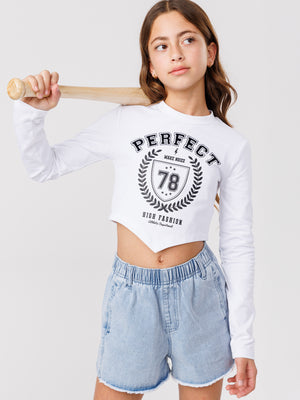 חולצת קרופ לילדה PERFECT
