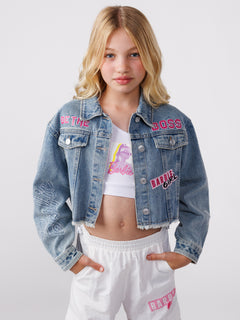 ג''קט ג''ינס לילדה barbie