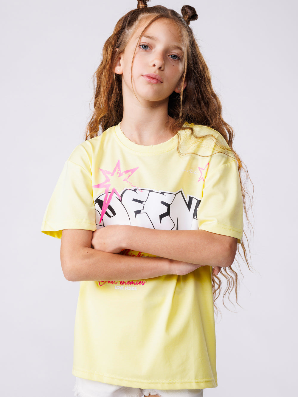 טי שירט גרפיטי QUEEN לילדה