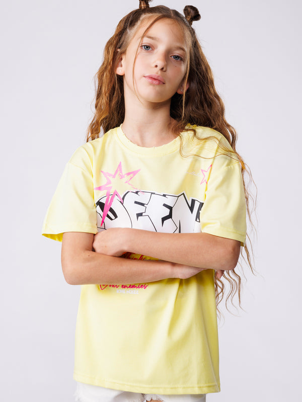 טי שירט גרפיטי QUEEN לילדה