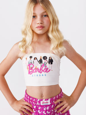 טופ סטרפלס לילדה BARBIE STRONG