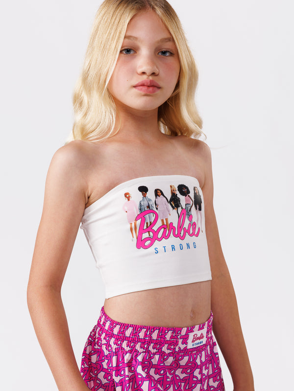 טופ סטרפלס לילדה BARBIE STRONG