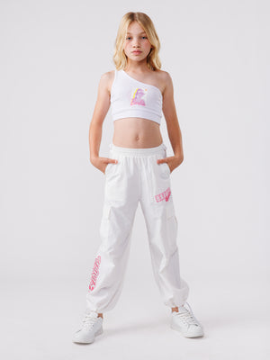 מכנסי קארגו לילדה barbie