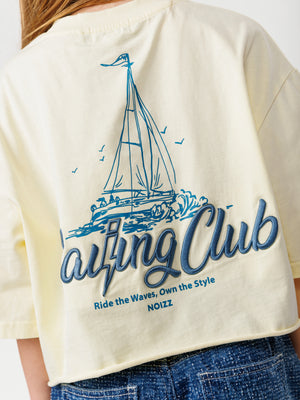 טי שירט קרופ לילדה surfing club