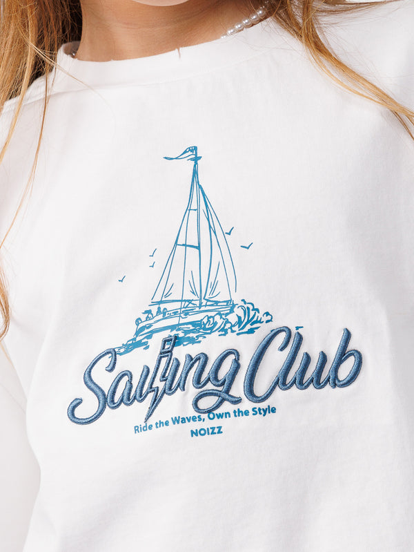 טי שירט קרופ לילדה surfing club