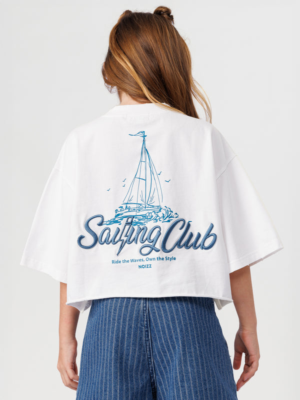 טי שירט קרופ לילדה surfing club