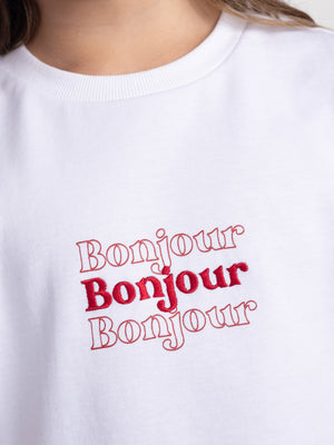 טי שירט Bonjour לילדה