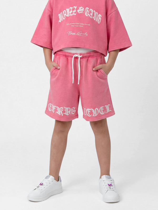 שורט PINK VIBES לילדה