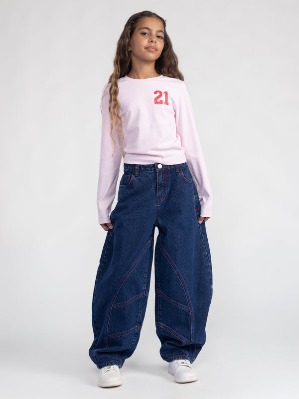 חולצת קרופ 21 לילדה