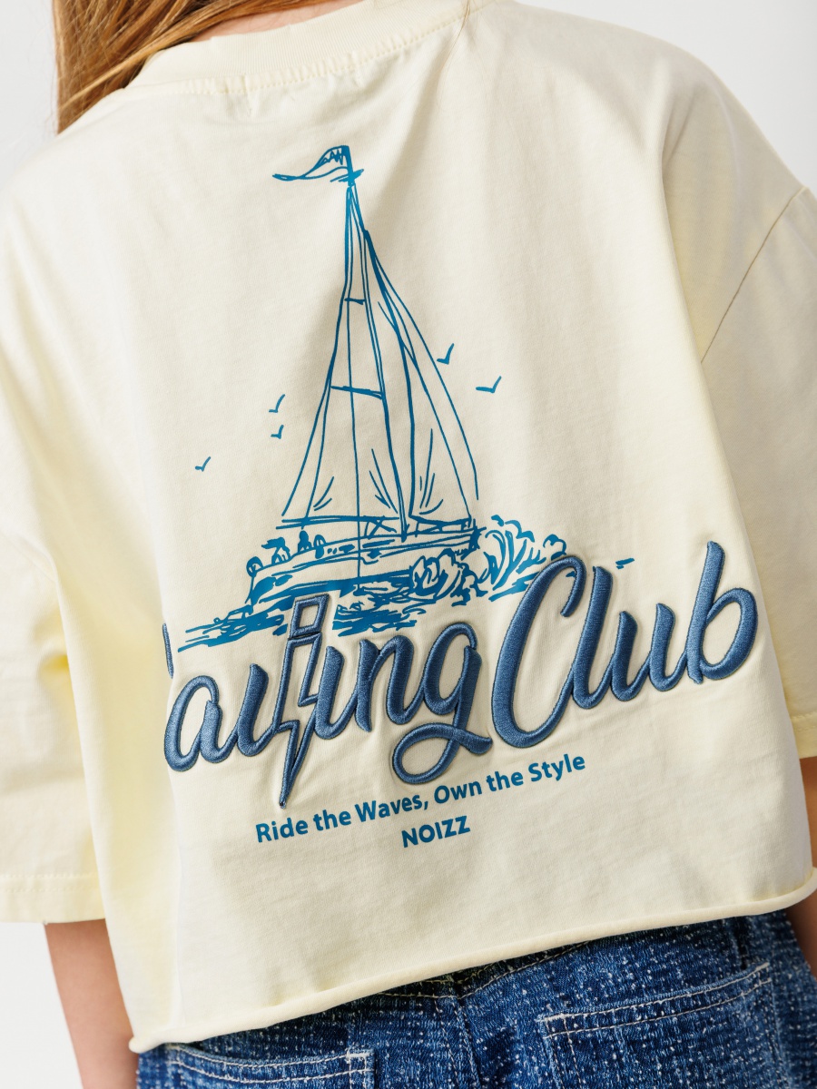 טי שירט קרופ לילדה surfing club