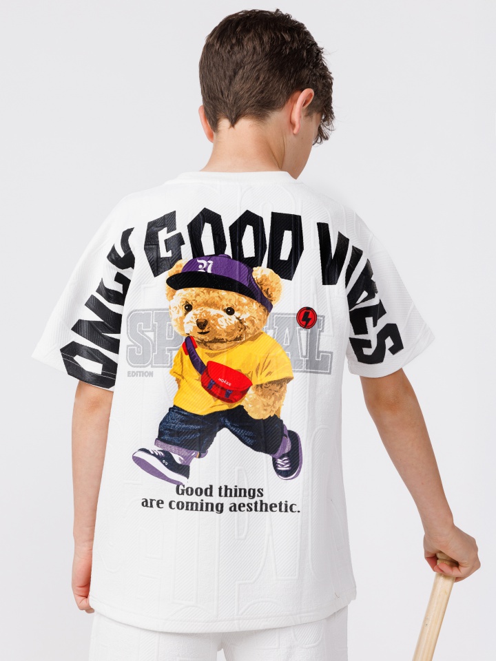 חולצת טי שירט לילד GOOD VIBES